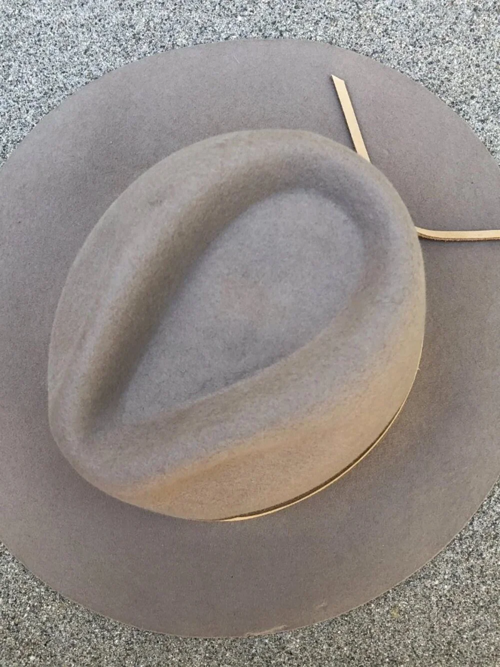 BRIXTON MFG CO 100% Wool Fedora Hat Womens 7 SMALL Beige Felt Cap Wide Brim